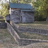 North elevation, possible sawmill foundation